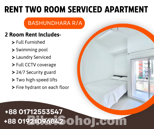 2 Room Furnished Serviced Apartment RENT in Bashundhara R/A